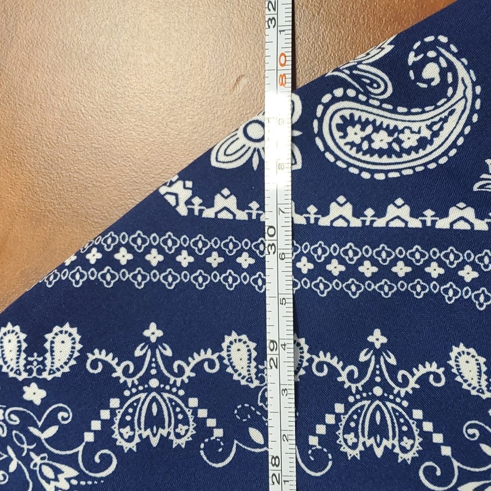 NWOT Shein Blue/white handkerchief dress with halter tie and slit 4X - Picture 12 of 12